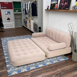 Dmuchany Materac Dwuosobowy Sofa Rozkładane Łóżko na Plażę 180cm x 147cm