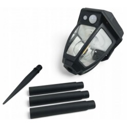 2w1 Ogrodowa Lampa Solarna Do Gruntu Lub Na Ścianę Zestaw Lampki 4szt