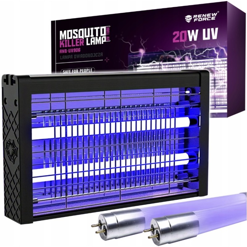 Lampa UV Owadobójcza Na Komary Zestaw 4 Świetlówki 41cm