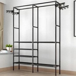 Podwójny Wieszak na Ubrania Wolno Stojący Stojak Na Buty