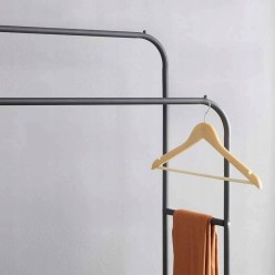 Podwójny Wieszak na Ubrania Wolno Stojący Stojak Na Buty XXL