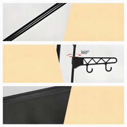 Podwójny Wieszak na Ubrania Wolno Stojący Stojak Na Buty