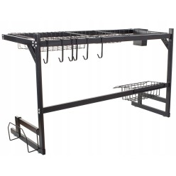 Dwupoziomowa Suszarka Do Naczyń Nad Zlew z Pojemnikiem Na Sztućce, 85 cm