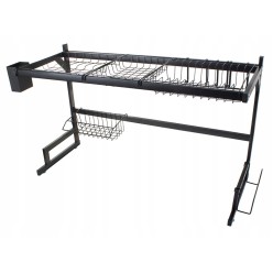 Dwupoziomowa Suszarka Do Naczyń Nad Zlew z Pojemnikiem Na Sztućce, 85 cm