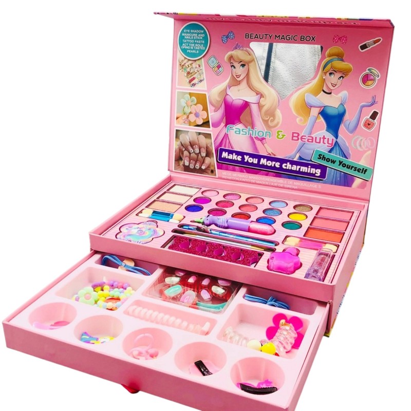 Duży Zestaw Make Up 2w1 z Akcesoriami Dla Dziewczynek