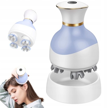 Masażer Głowy USB Akumulatorowy 3 Tryby 4 Głowicowy