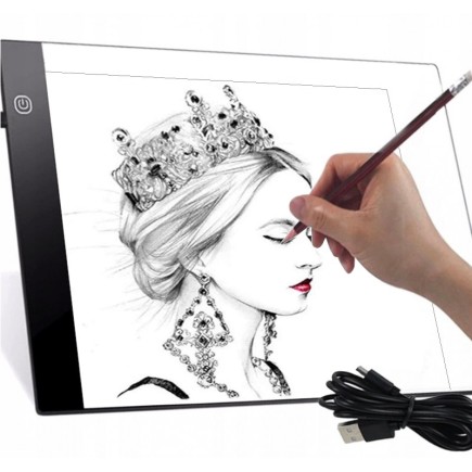 Deska Kreślarska Tablica Do Szkicowania 33,5 cm 3 poziomy LED USB