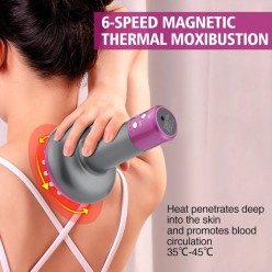 Zestaw Rozgrzewający Masażer Do Ciała Głowy Brzucha 6 trybów USB z Olejkiem Warmwood