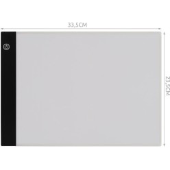 Deska Kreślarska Tablica Do Szkicowania 33,5 cm 3 poziomy LED USB