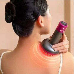 Zestaw Rozgrzewający Masażer Do Ciała Głowy Brzucha 6 trybów USB z Olejkiem Warmwood