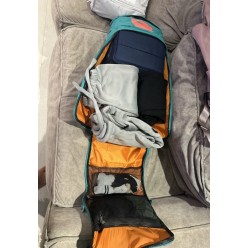 Plecak Szkolny i Turystyczny 55 L z Mocowaniem Na Deskorolkę, Wielokomorowy, Nylonowy