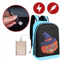 Plecak z Dużym Ekranem LED RGB Bluetooth Android iOS z Powerbank 4000mAh