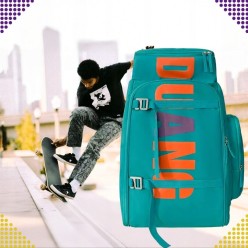 Plecak Szkolny i Turystyczny 55 L z Mocowaniem Na Deskorolkę, Wielokomorowy, Nylonowy