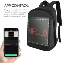 Plecak z Dużym Ekranem LED RGB Bluetooth Android iOS z Powerbank 4000mAh