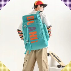 Plecak Szkolny i Turystyczny 55 L z Mocowaniem Na Deskorolkę, Wielokomorowy, Nylonowy