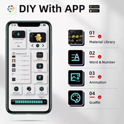 Plecak z Dużym Ekranem LED RGB Bluetooth Android iOS z Powerbank 4000mAh