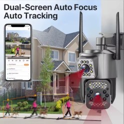 Zewnętrzna Kamera 4G LTE 2 Obiektywy z Funkcją AI V380 PRO