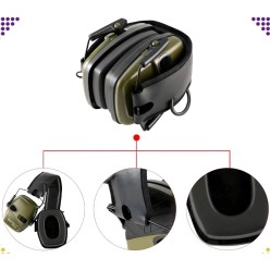 Słuchawki Strzleckie Wojskowe Taktyczne z Redukcją Szumu