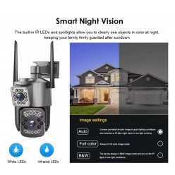 Zewnętrzna Kamera 4G LTE 2 Obiektywy z Funkcją AI V380 PRO