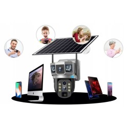Kamera Zewnętrzna 4G LTE Solarna 3 Obiektywy Funkcja AI