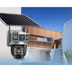 Kamera Zewnętrzna 4G LTE Solarna 3 Obiektywy Funkcja AI