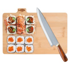 Zestaw Desek Do Krojenia 4 szt Bambusowe Metalowy Stojak