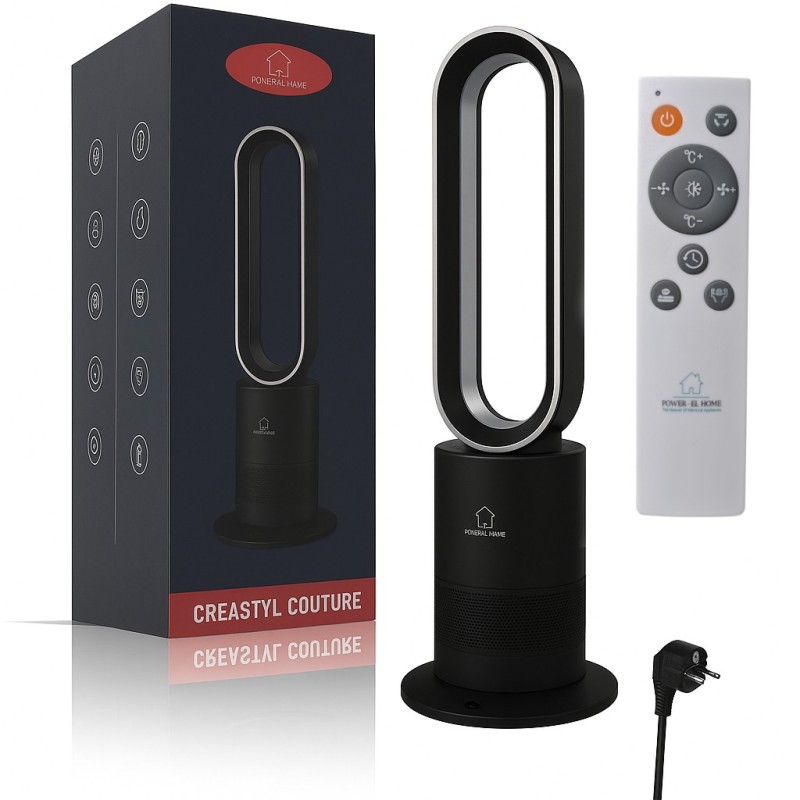 2w1 Wentylator Oscylacyjny Kolumnowy Bezłopatkowy Grzejnik 1950 W