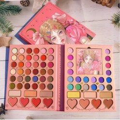 Paleta Cieni 70 szt Zestaw z Pędzelkami i Lusterkiem Makijaż Dla Dzieci