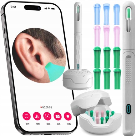 Urządzenie Do Czyszczenia Uszu Precyzyjny Otoskop 12 Końcówek