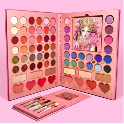 Paleta Cieni 70 szt Zestaw z Pędzelkami i Lusterkiem Makijaż Dla Dzieci
