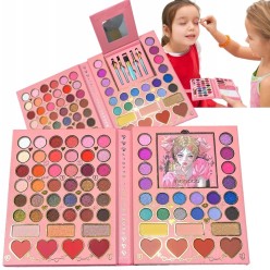 Paleta Cieni 70 szt Zestaw z Pędzelkami i Lusterkiem Makijaż Dla Dzieci