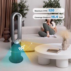 2w1 Wentylator Oscylacyjny Kolumnowy Bezłopatkowy Grzejnik 1950 W