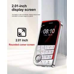 Telefon Komórkowy V10 Mikro Rozmiarów 2,01 Cala Dual SIM z Funkcją Modulacji Głosu