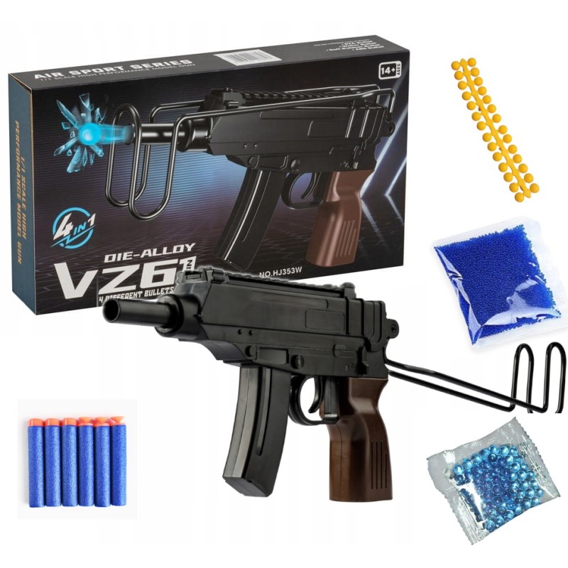 Replika pistoletu Scorpion 6 mm / 12 mm Zestaw z Kulkami Żelowymi Gumowymi i Piankowymi