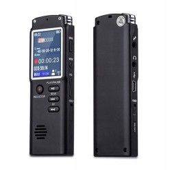 Szpiegowski Dyktafon z Dużym Wyświetlaczem Aktywacja Głosem 16GB