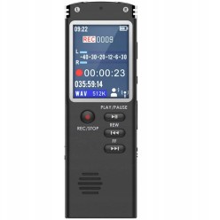 Szpiegowski Dyktafon z Dużym Wyświetlaczem Aktywacja Głosem 16GB