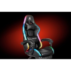 Fotel Gamingowy Kruger&matz Gx-150 Czarny z Podświetleniem LED