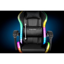Fotel Gamingowy Kruger&matz Gx-150 Czarny z Podświetleniem LED