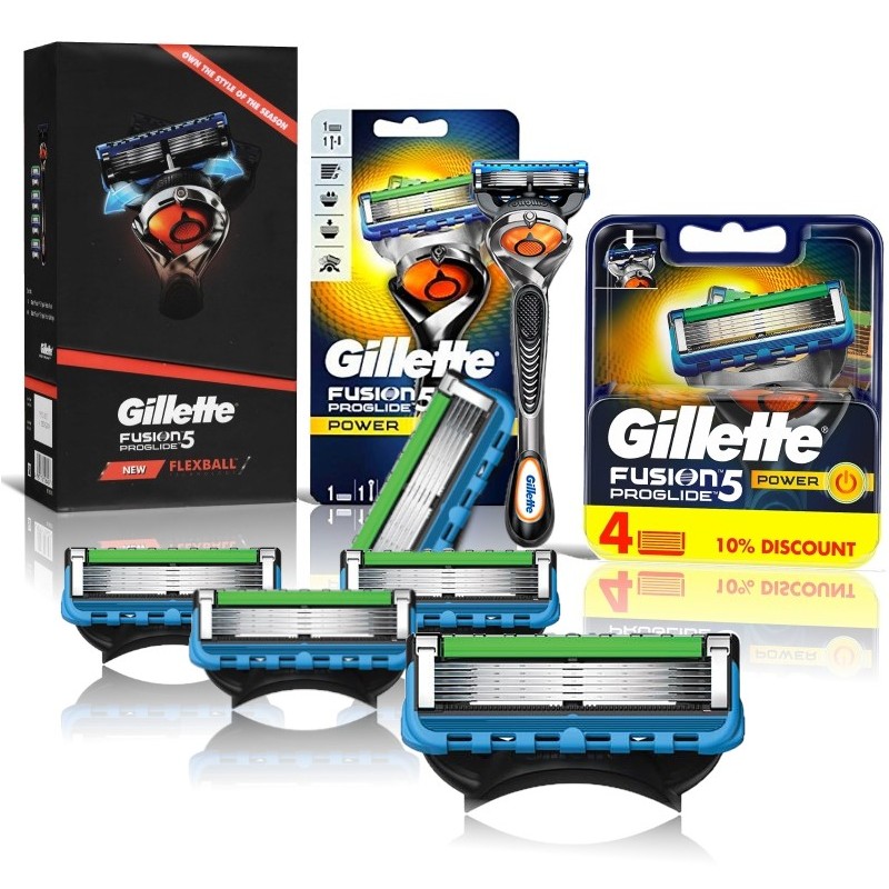 ZESTAW Gillette FUSION PROGLIDE EDYCJA NA PREZENT 5sz + RĄCZKA FLEXBALL