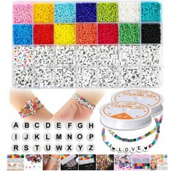 Zestaw Artystyczny Do Robienia Bransoletek i Naszyjników 4400 Elementów