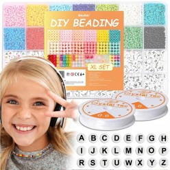 Zestaw Artystyczny Do Robienia Bransoletek i Naszyjników 4400 Elementów