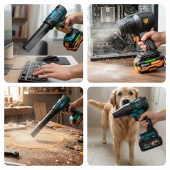 2w1 Odkurzacz Samochodowy Dmuchawa do Liści Śniegu 2x48V