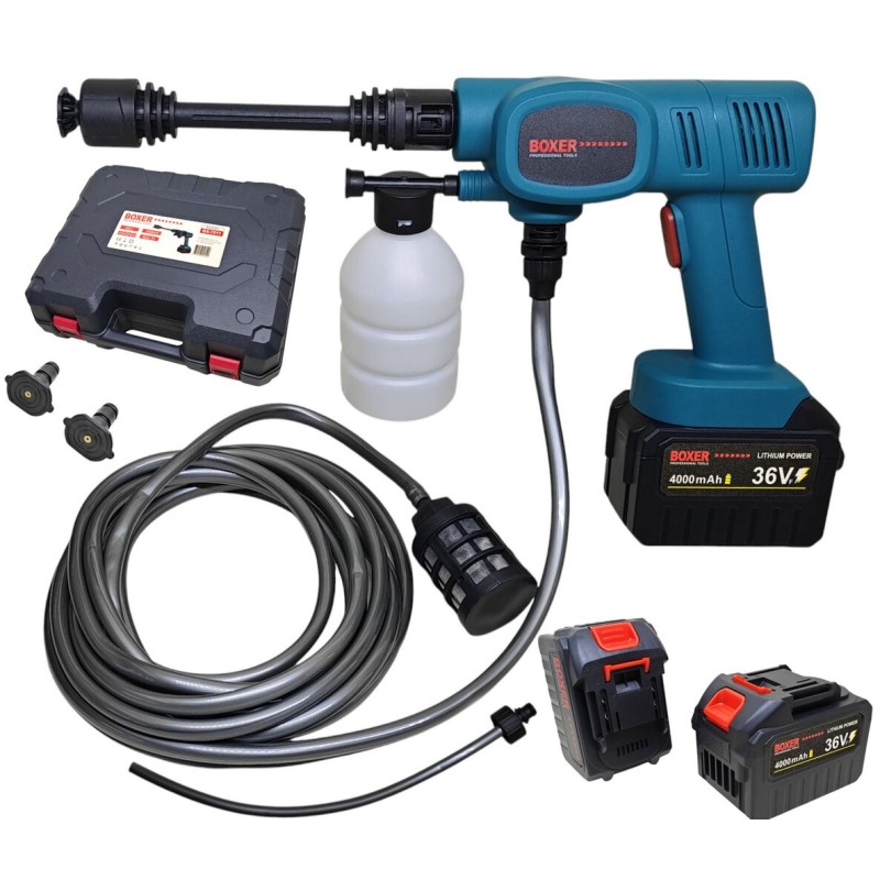 Myjka Ciśnieniowa Akumulatorowa Kompresor 2x Akumulatory 60Bar 2x4AH