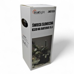 Znicz / Wkład Efekt Płomienia Świeczka LED Wbudowany Panel Solarny 18 cm