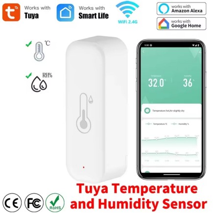 Zestaw 2x Czyjnik Temperatury Wilgotności na Android Termometr Higrometr