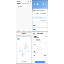 Zestaw 2x Czyjnik Temperatury Wilgotności na Android Termometr Higrometr