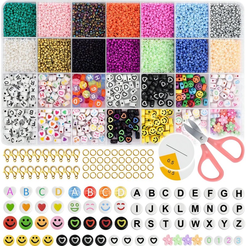 Zestaw Artystyczny Do Robienia Bransoletek i Naszyjników 7000 Elementów