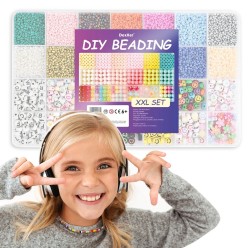 Zestaw Artystyczny Do Robienia Bransoletek i Naszyjników 7000 Elementów
