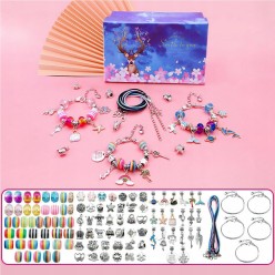 Zestaw Do Robienia Bransoletek Biżuterii Naszyjników Prezent DIY Kreatywny