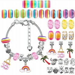 Zestaw Do Robienia Bransoletek Biżuterii Naszyjników Prezent DIY Kreatywny